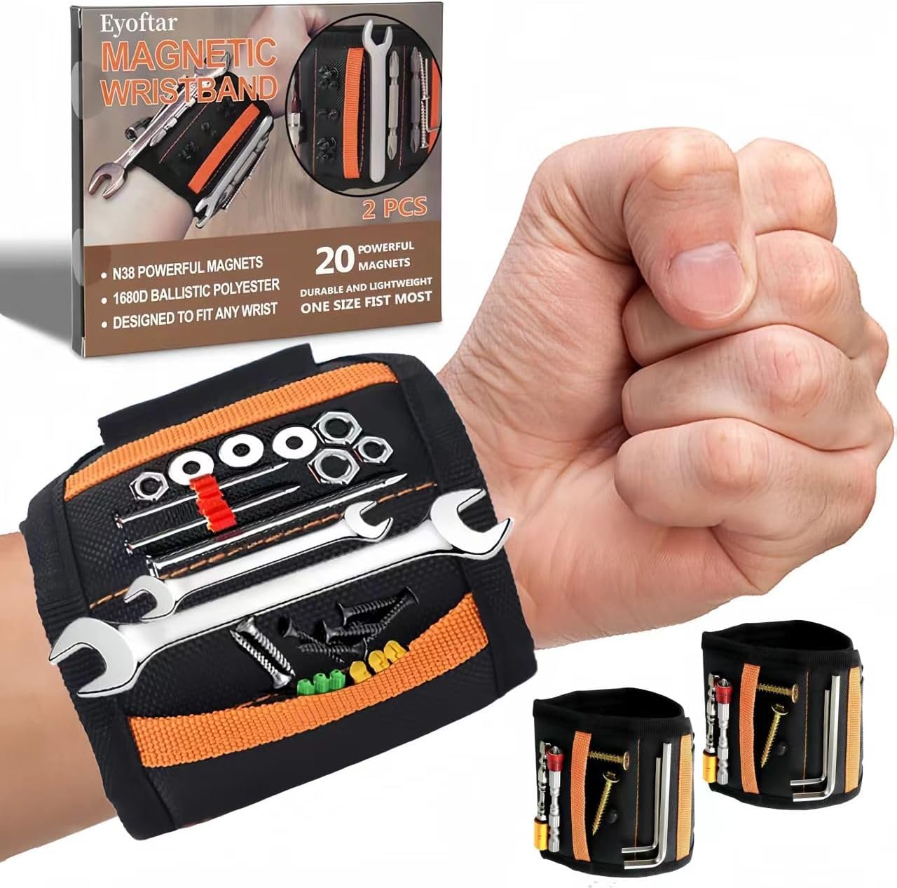 Pulsera magnética herramientas 20 imanes para bricolaje