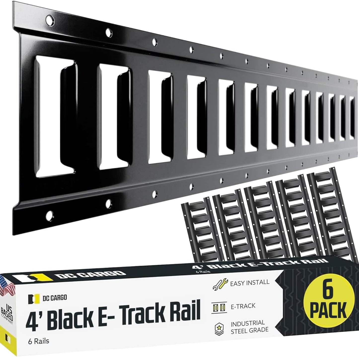 Kit 6 rieles e-track 4ft carga segura hasta 2000lb
