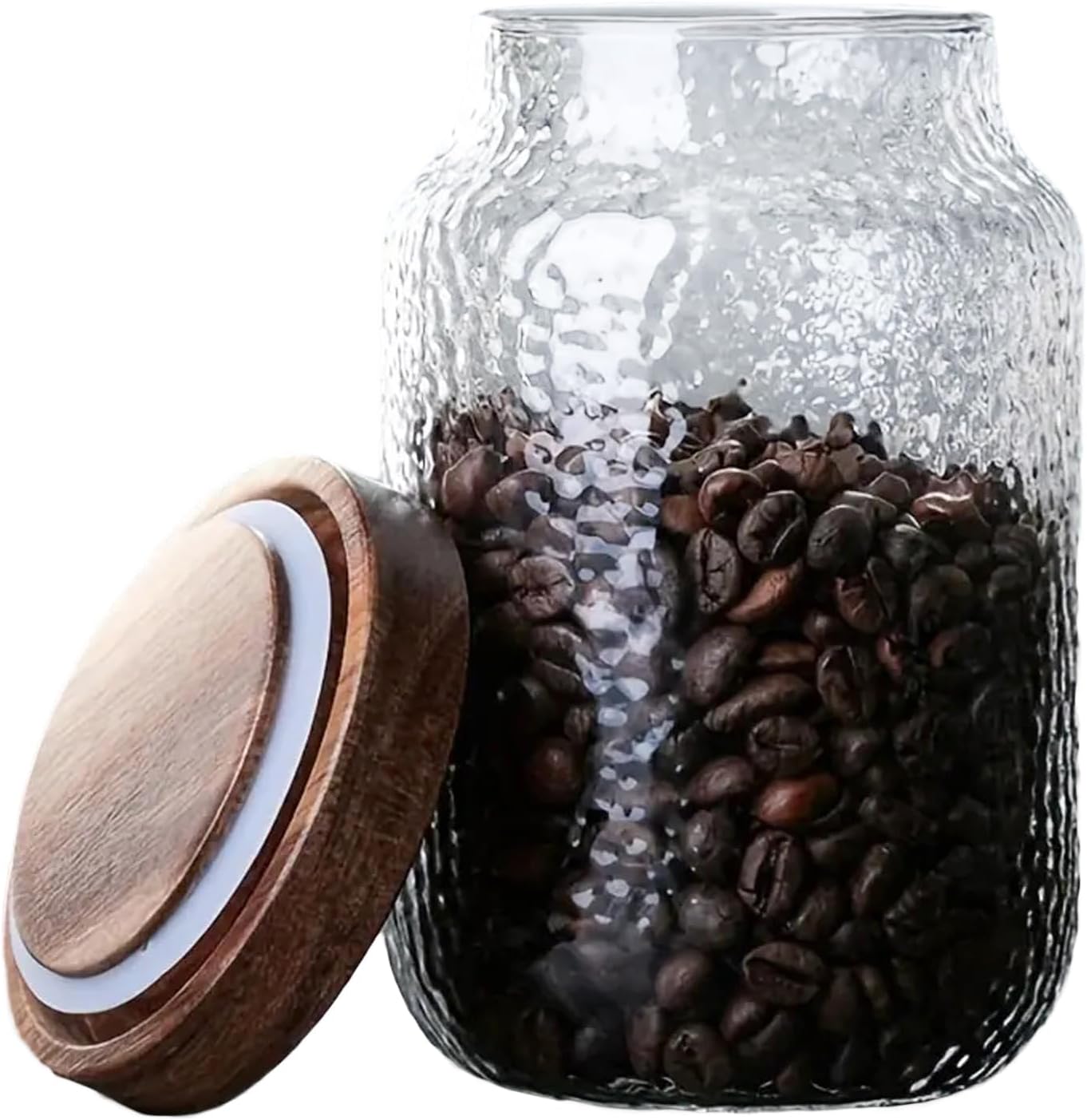Tarro vidrio 24oz con tapa madera 700ml almacenamiento