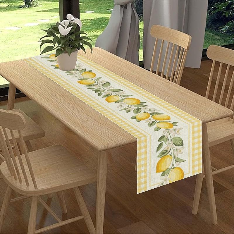 Camino mesa limón amarillo decoración café hogar cocina comedor