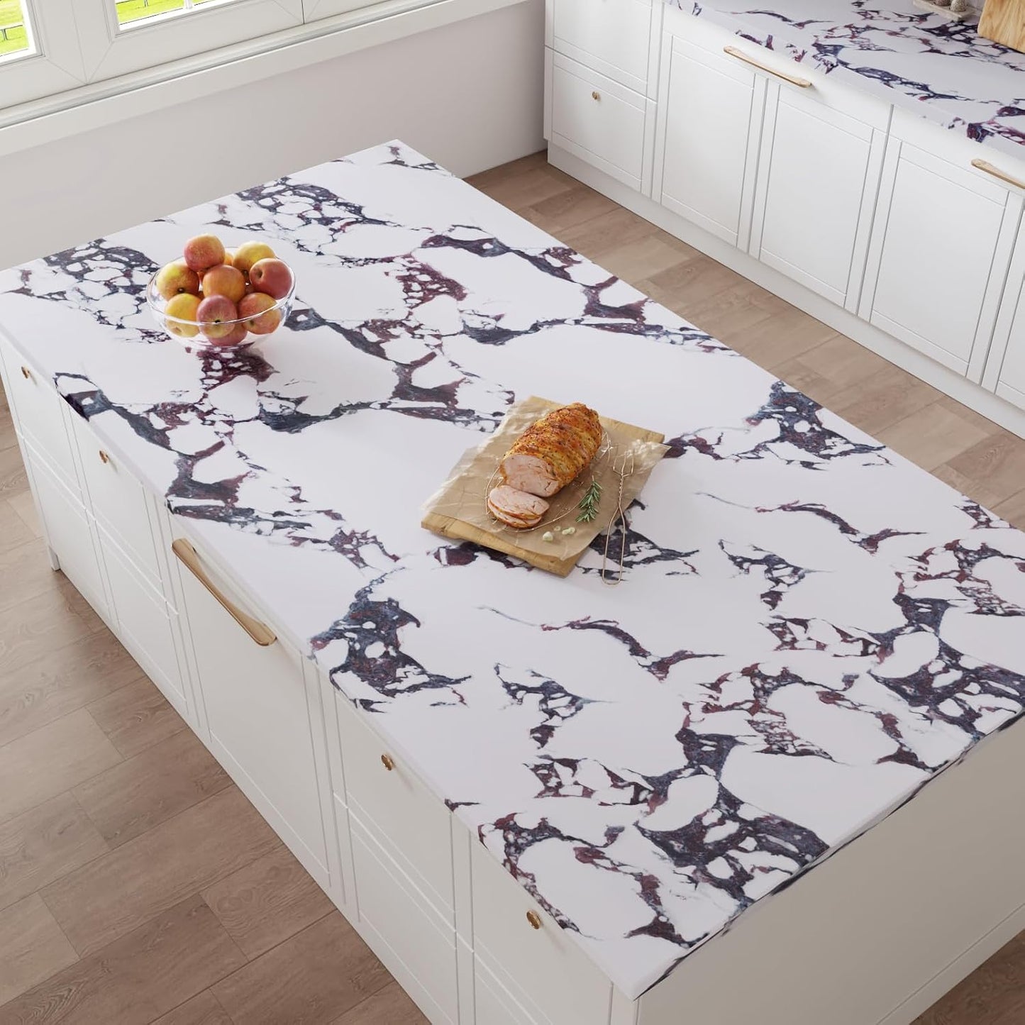 Papel contacto mármol viola 12x354pulg mate cocina