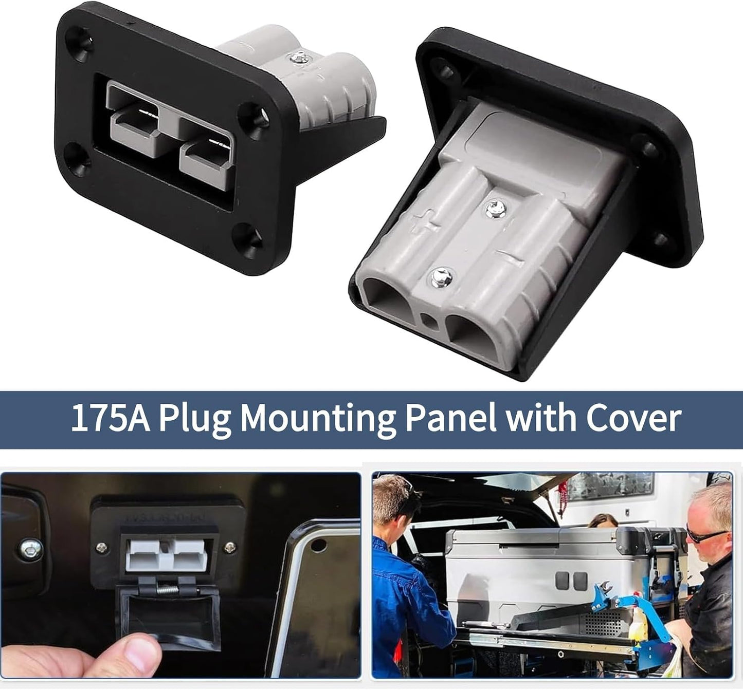2 Pzas Panel Enchufe 175A Cubierta Antipolvo Conector