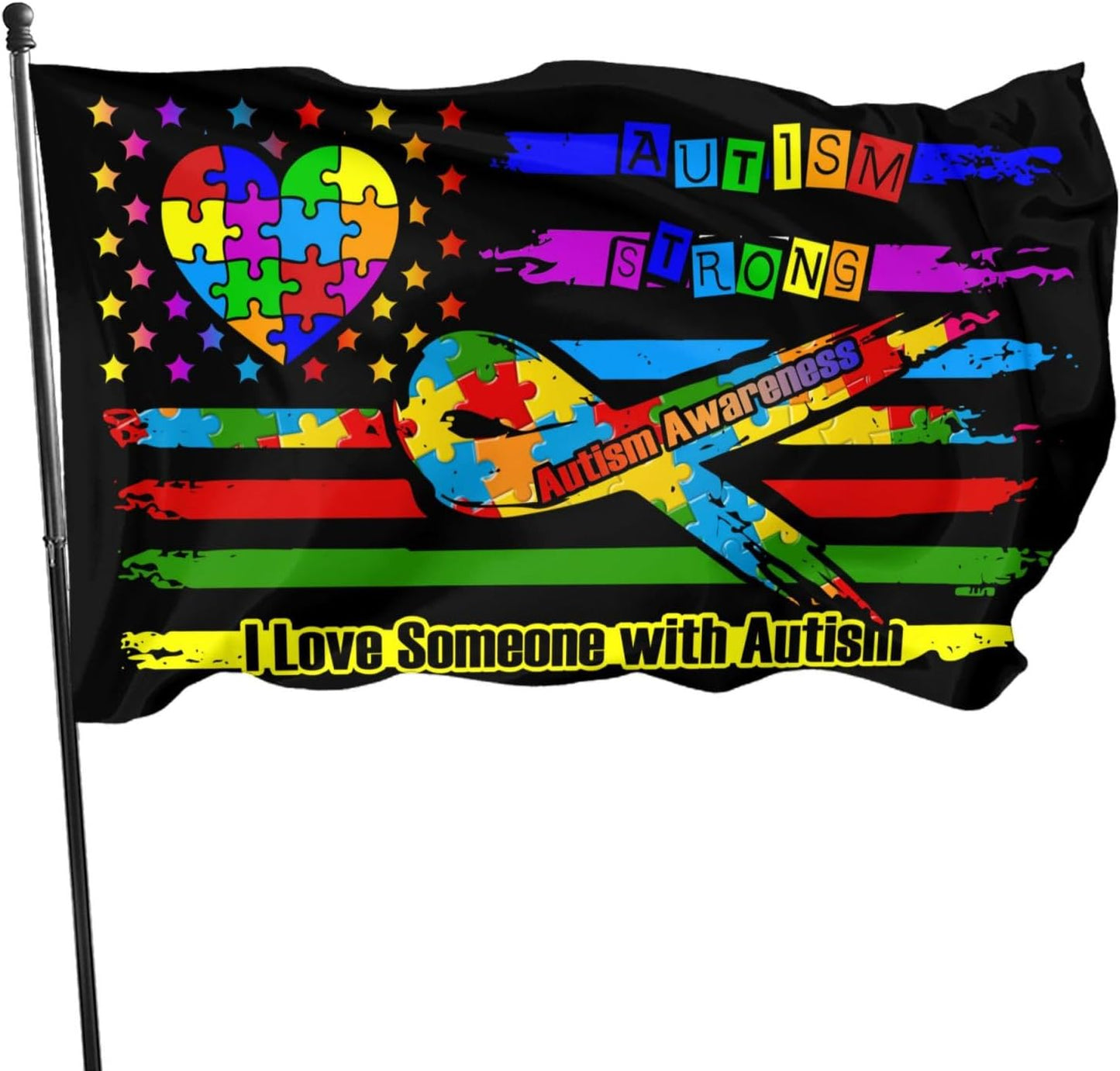 Bandera conciencia autismo 3x5ft hogar jardín