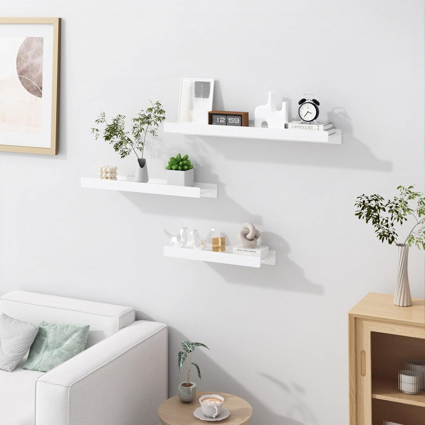 Estantes flotantes para pared de metal decoración hogar
