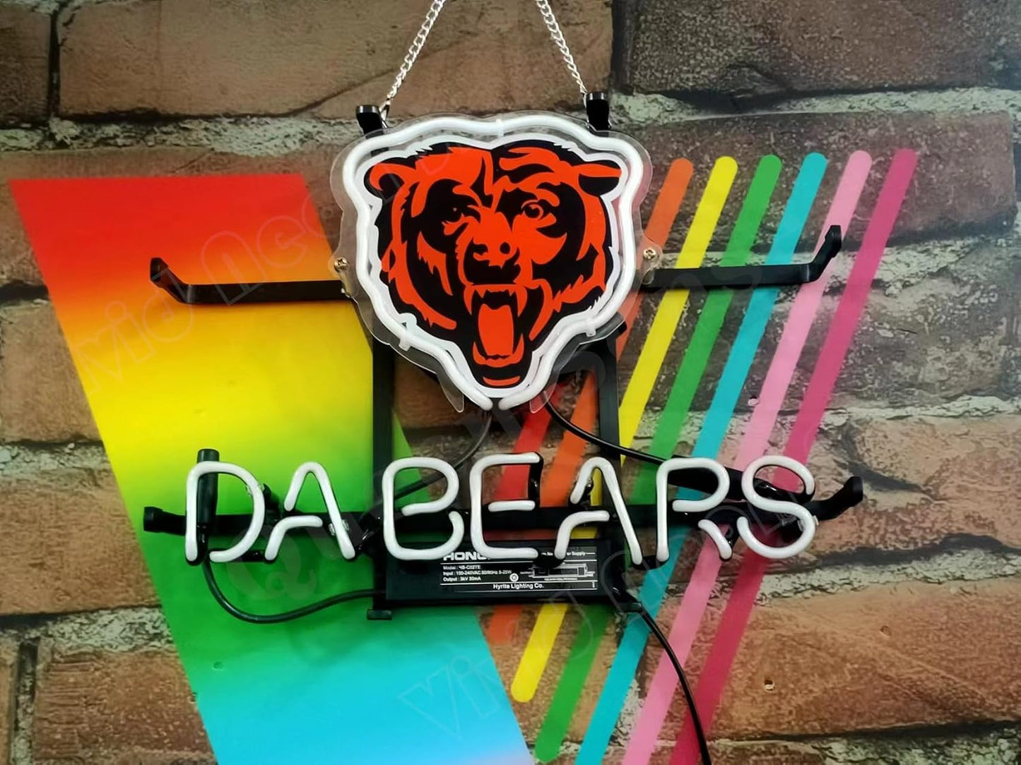 Lámpara neón Da Bears 14x10 pulg decoración bar