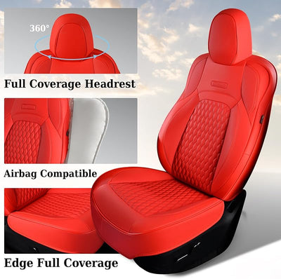 Fundas asiento coche Tesla Model Y cuero sintético 5 plazas