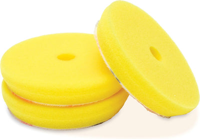 Almohadillas espuma pulido automóvil 3pulg juego 3 amarillo