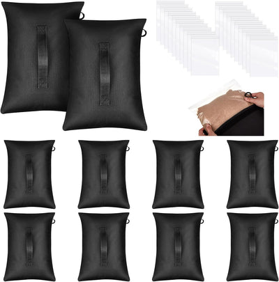 Set 10 bolsas arena anclaje y 20 bolsas polietileno deportes negro