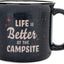 Taza café cerámica vida mejor en campamento apta microondas
