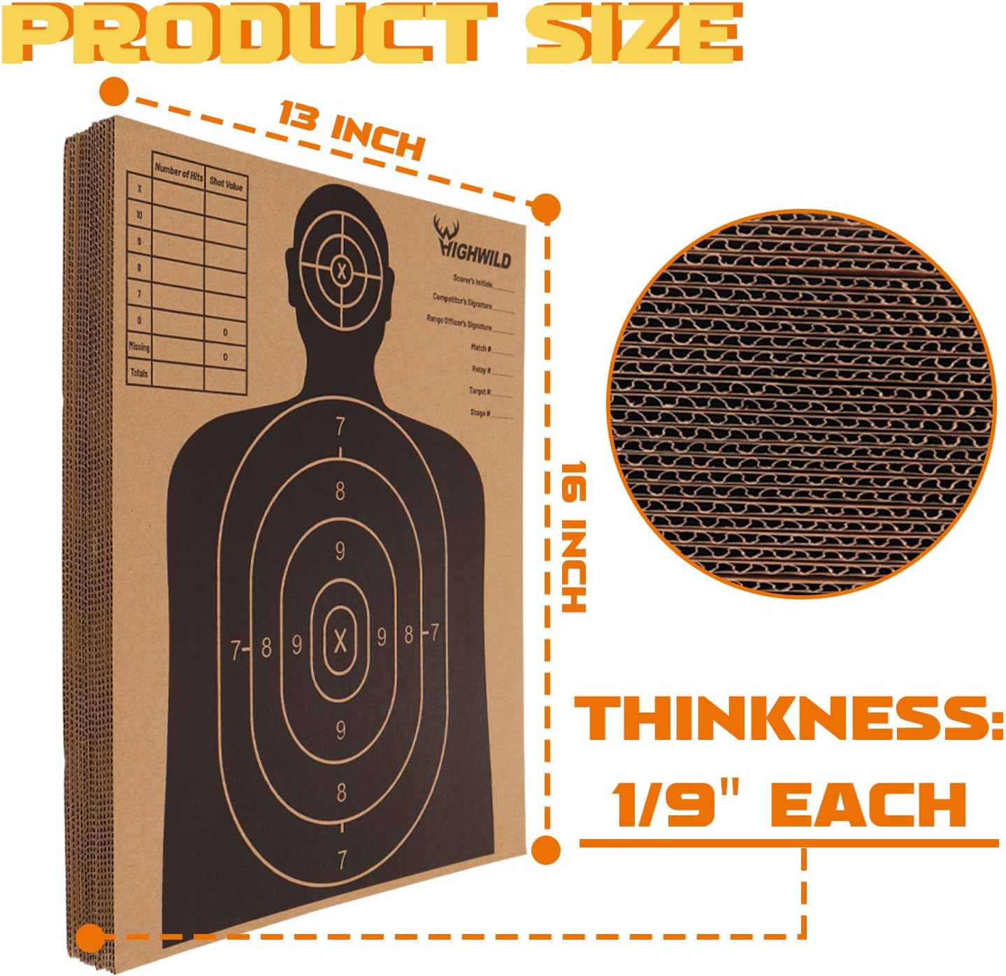 Objetivos de tiro en papel y cartón ISPC/USPSA/IDPA