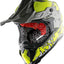 Casco motocross estilo pista JH601 dinosaurio amarillo