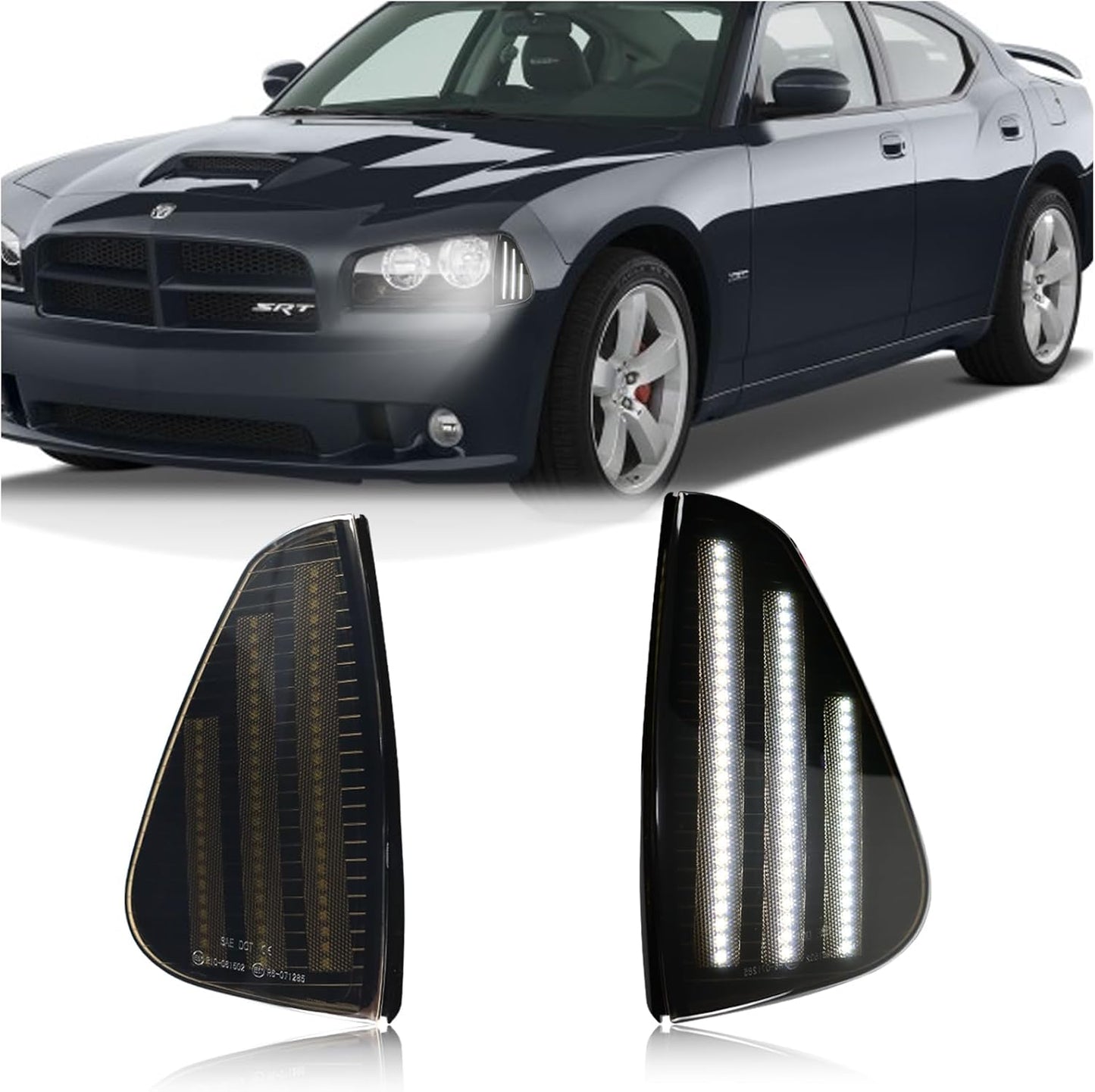 Luz marcador lateral blanca ahumada comp Dodge Charger 06-10