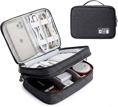 Bolsa organizadora cables doble capa para teléfono