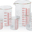 Juego tazas medidoras vidrio borosilicato 2-32oz cocina