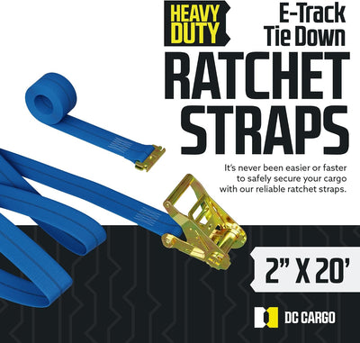 Correas trinquete azules resistentes pack 8 2x20