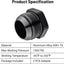Adaptador tapón 20AN aluminio negro hexagonal set 2