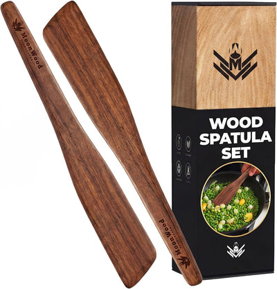 Espátula madera nogal 12pulg multiusos cocina