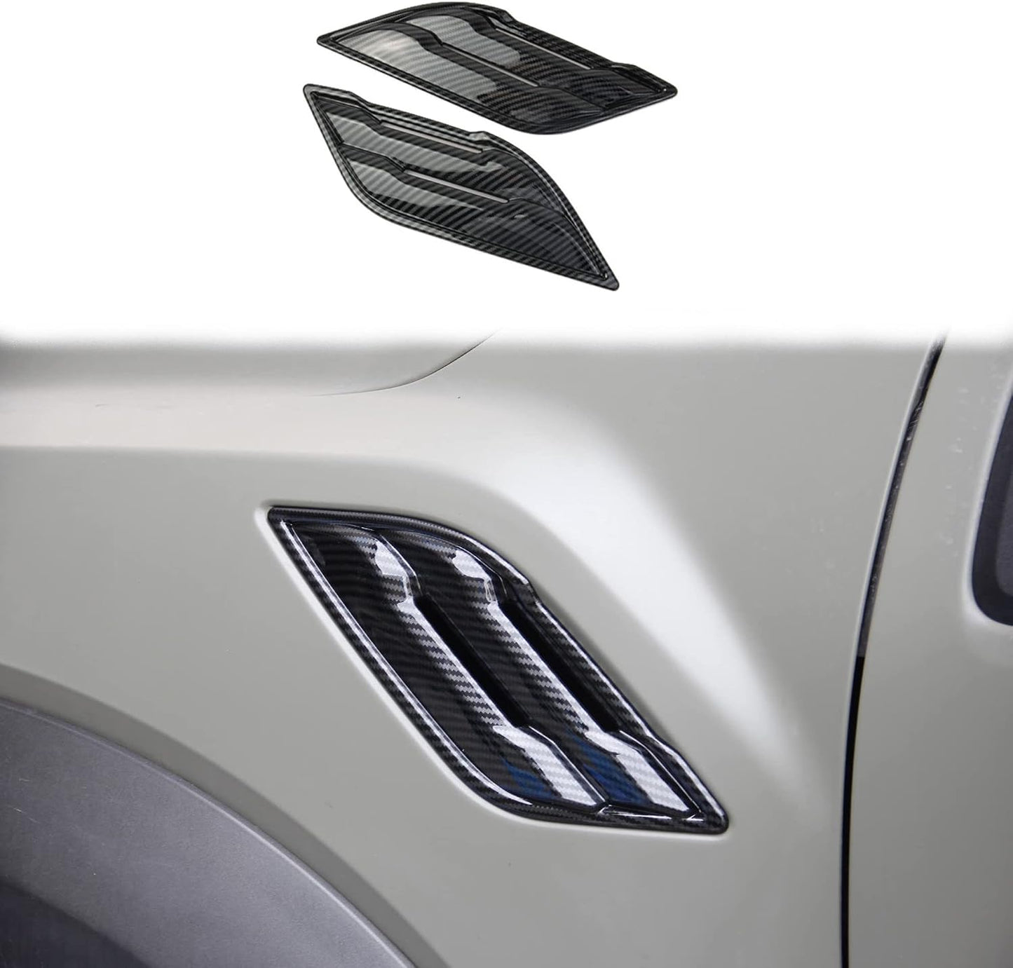 Cubiertas ventilación cromadas Ford F150 Raptor fibra