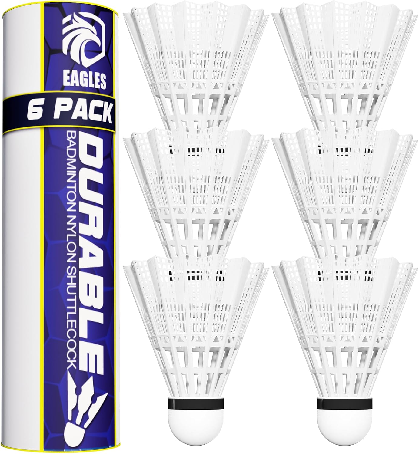 Volantes bádminton nylon pack 24 12 6