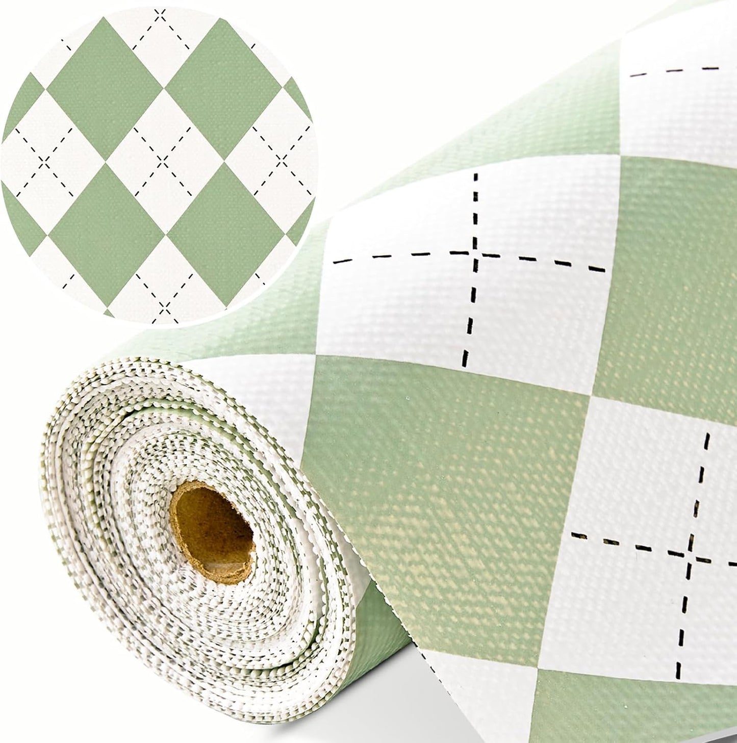 Revestimiento antideslizante para estantes 12pulg x10ft rombo verde