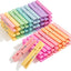 Pinzas madera ropa 50pzas 2.9pulg colores pastel