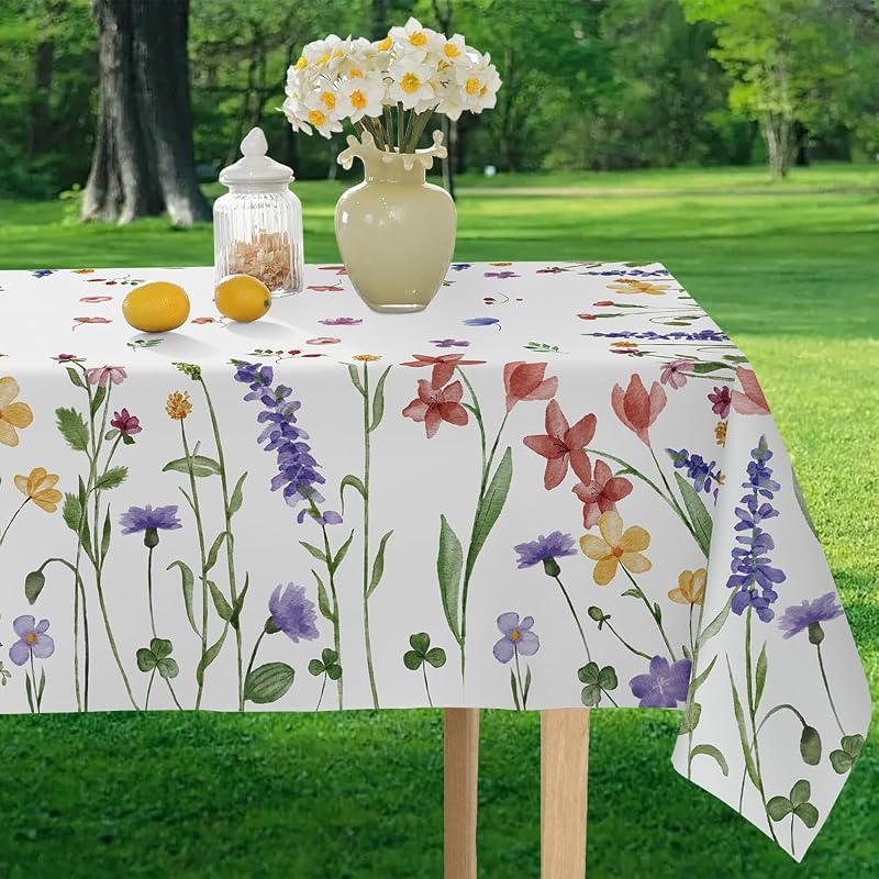 Mantel rectangular 60x102pulg estampado floral