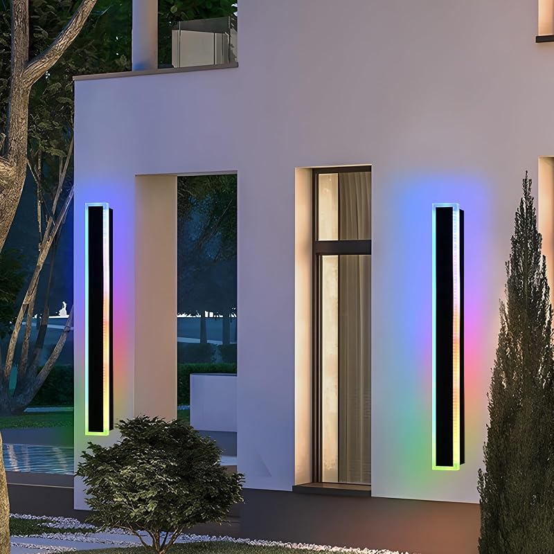 Luces pared exterior LED RGB 48" regulable set 2