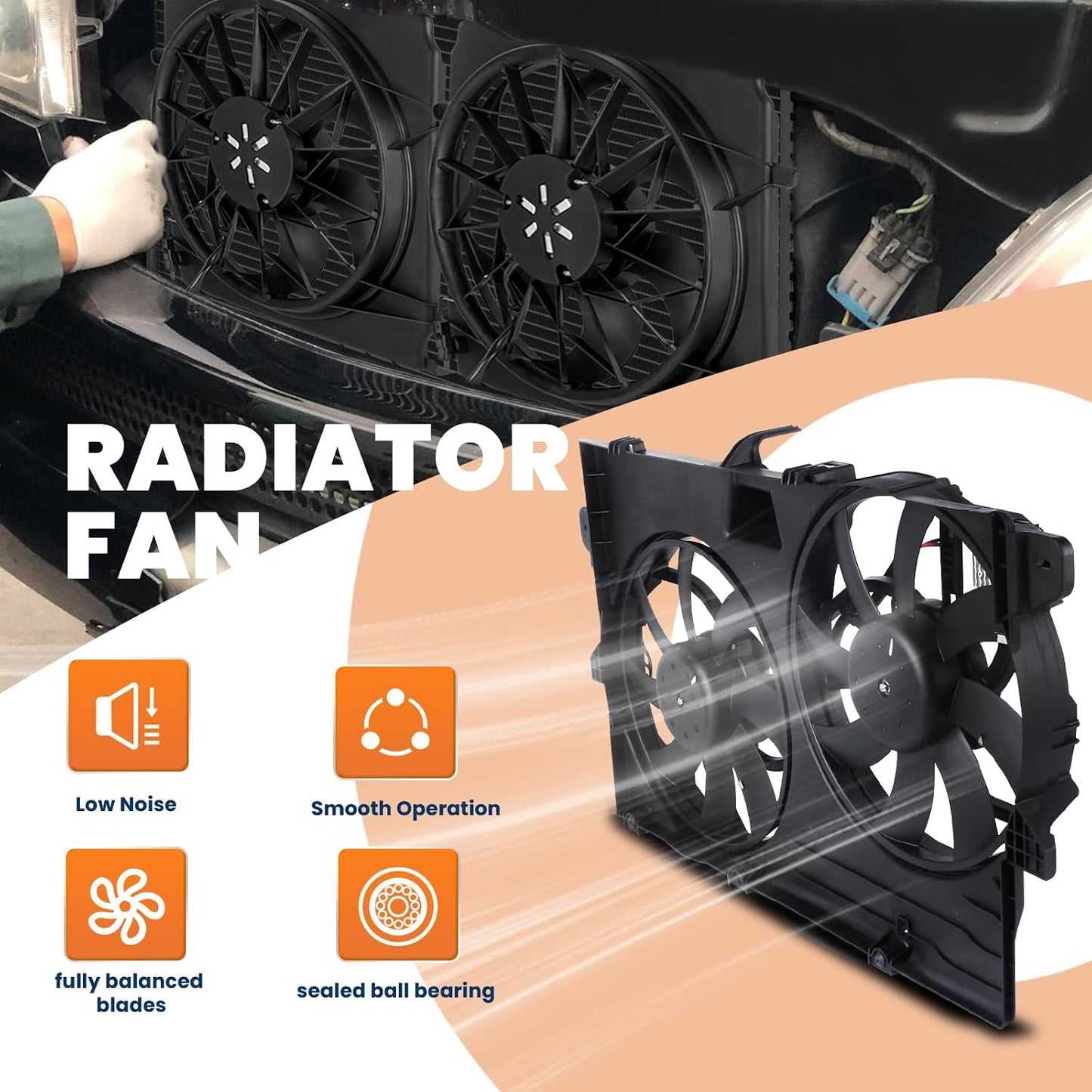 Ventilador refrigeración radiador A/C Ford Edge 07-15