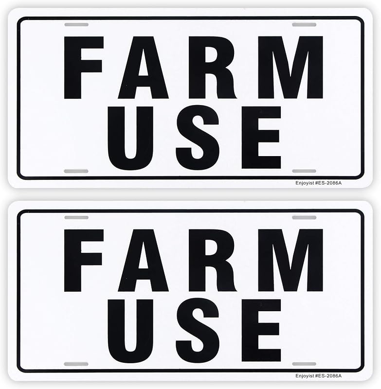 2 Letreros Agrícola 12x6pulg Aluminio Reflectante UV
