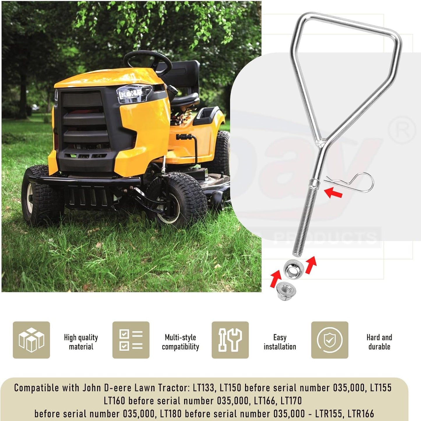 Conjunto brazo suspensión tractor John Deere LT133-190