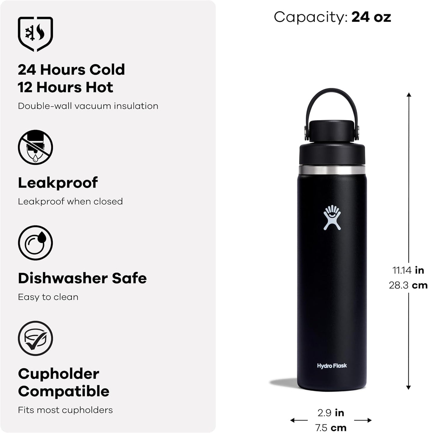 Botella agua acero inox aislado 770ml Tapa ancha pico