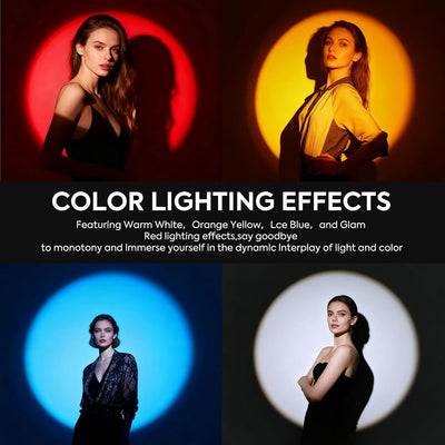 Linterna estudio LED 8400 mAh con 20 filtros GOBO y 4 colores