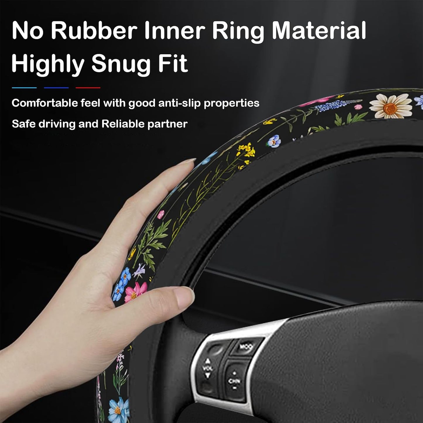 Funda volante antiderrap tela transpirable coche