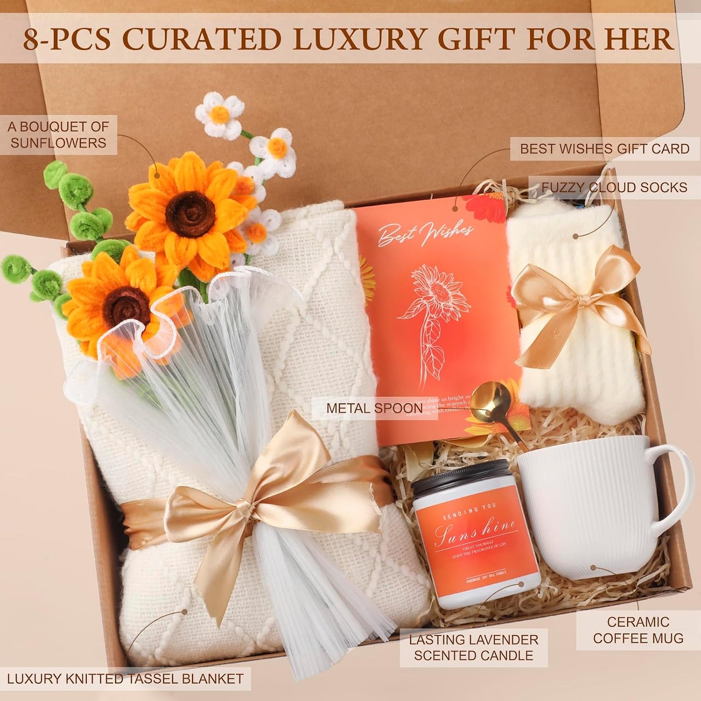 Caja regalo para mujer con cesta de abrazo