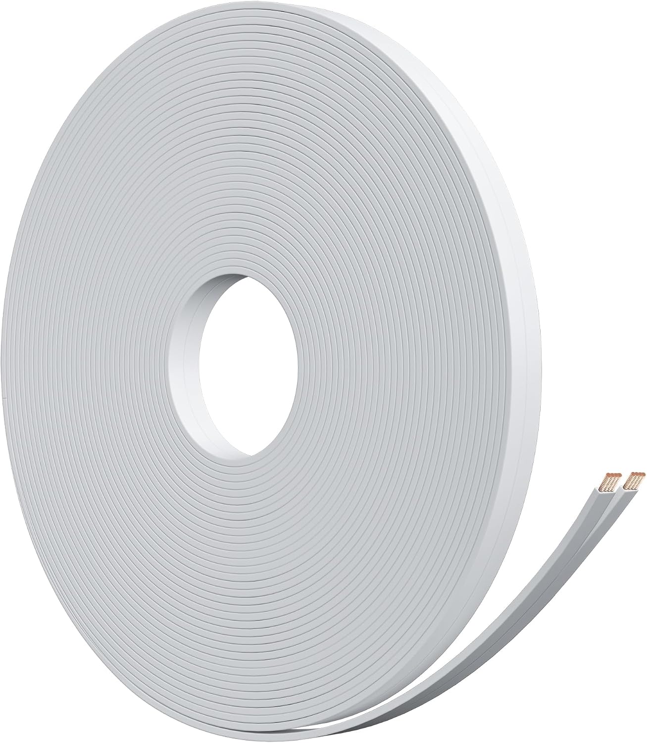 Cable altavoz plano calibre 16 20ft blanco cl2 pvc flexible