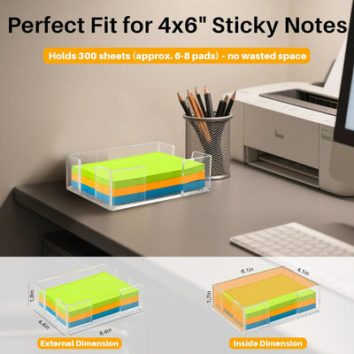Soporte notas adhesivas 4x6" dispensador doble