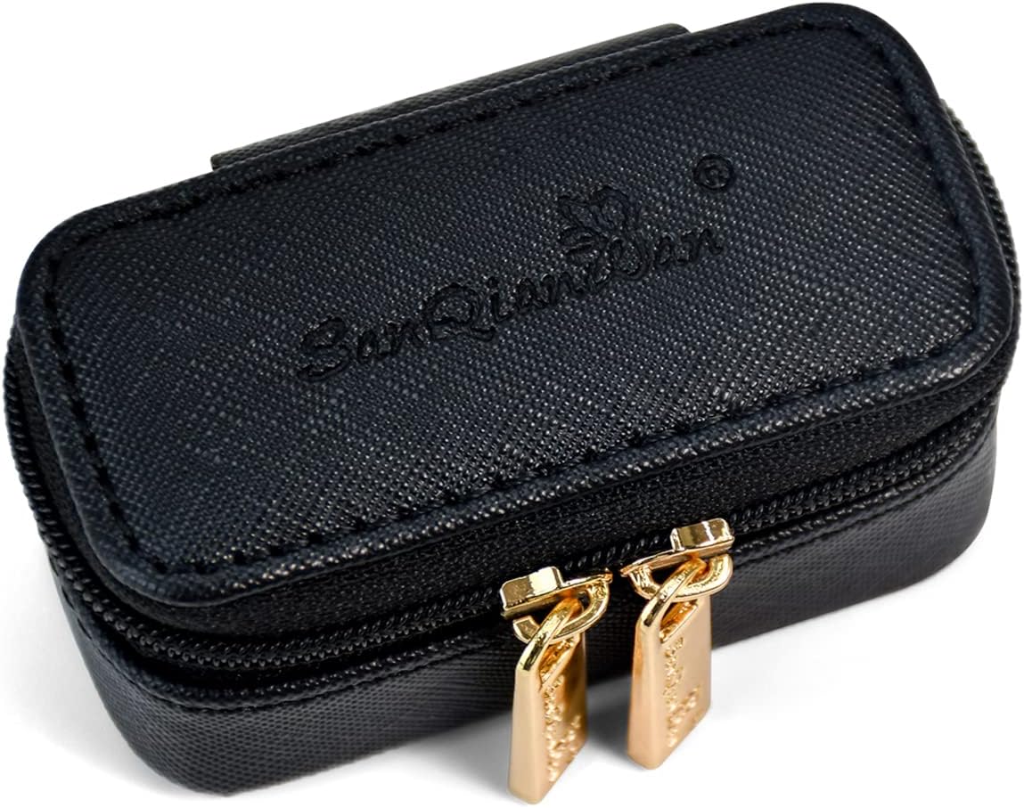 Estuche cuero anillos aretes collares regalo mujer