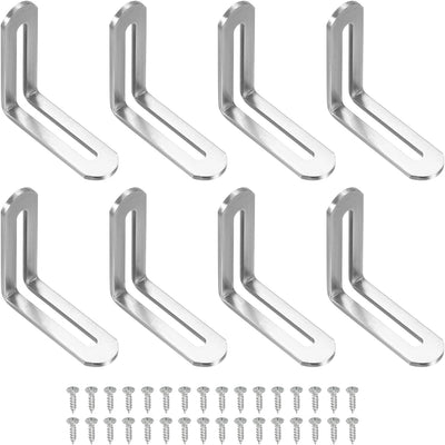 8 Soportes Acero 90 Grados para Estantes Madera