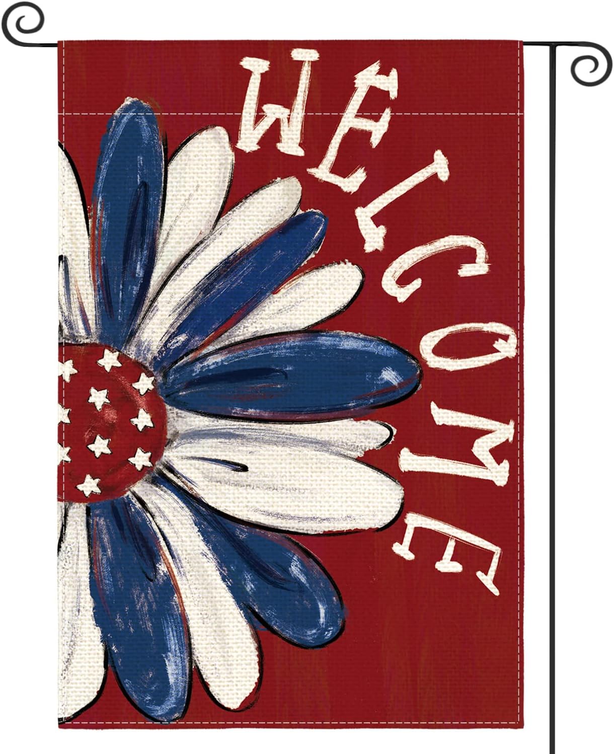 Bandera 4 de Julio 12x18pulg doble cara decoración patio