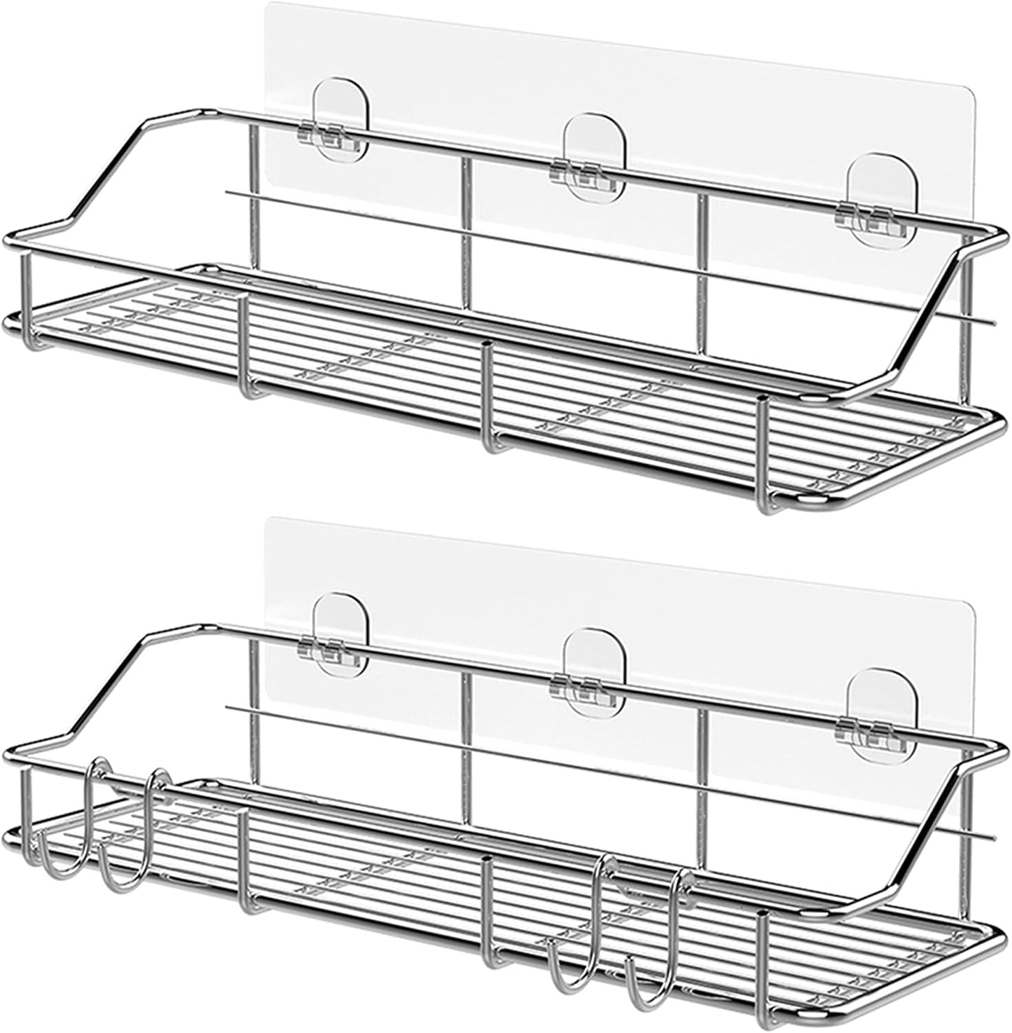 Estante adhesivo ducha acero inox 304 2 Uds