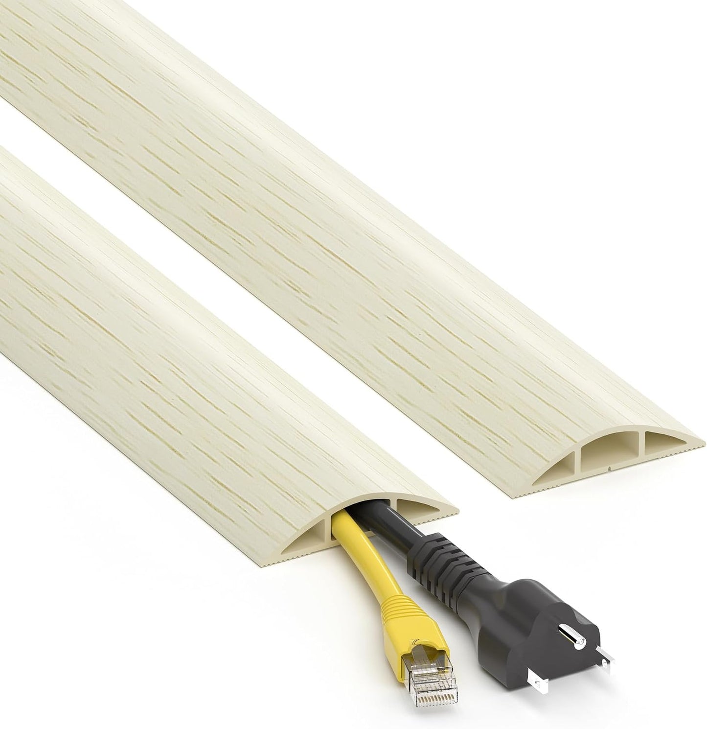Cubierta piso 6ft para cables madera roble blanco