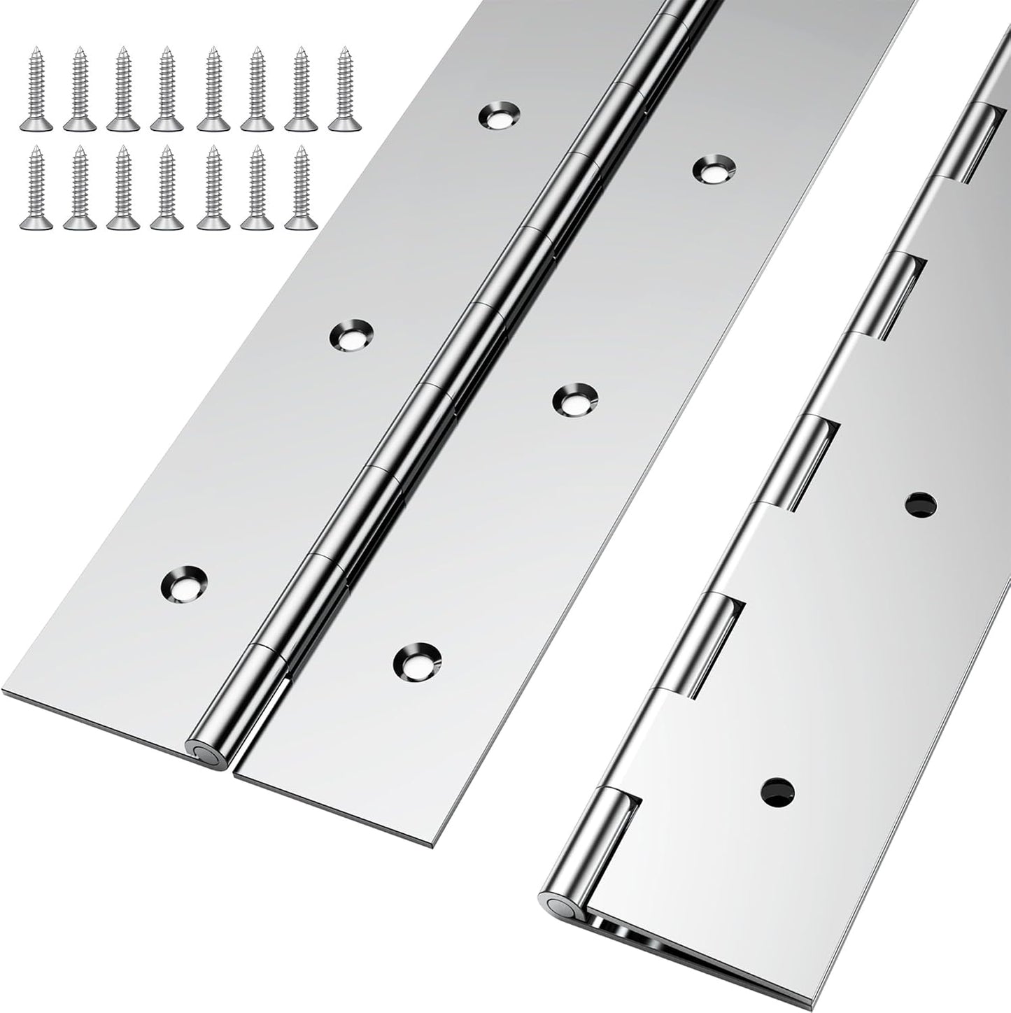 2 Bisagras Piano Acero Inox 30x3pulg 0.060pulg