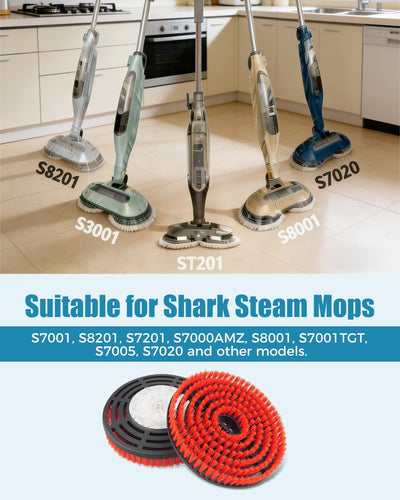 Cabezales cepillo trapeador vapor Shark S7001 S8201 rojo