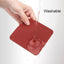 Set 12 Posavasos Cristal 4pulg Doble Cara Antideslizante Rojo Negro