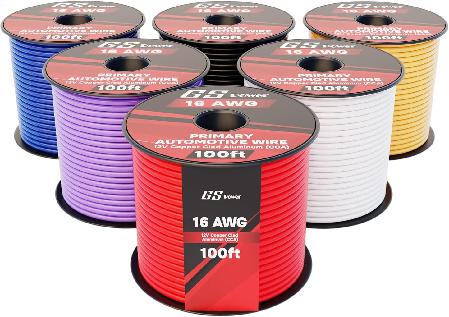 Cable 16 CCA 600pies automóvil 12V 6 colores
