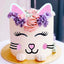Decoración gato pestañas orejas fiesta cumpleaños