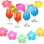 Pajitas con paraguas coloridas para fiesta Tiki Luau 100uds