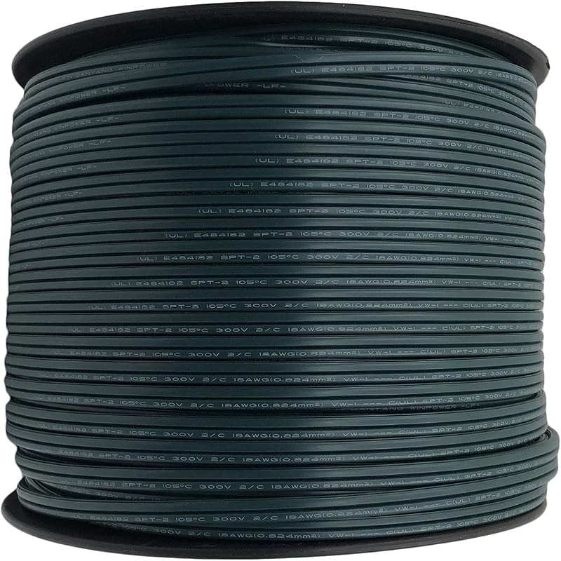 Cable cobre 18/2 para iluminación paisaje 500ft verde