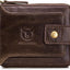 Cartera RFID cuero para hombre con ventana y bolsillo