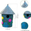 Casa pájaros decorativa colgante metal 9.25pulg para colibrí